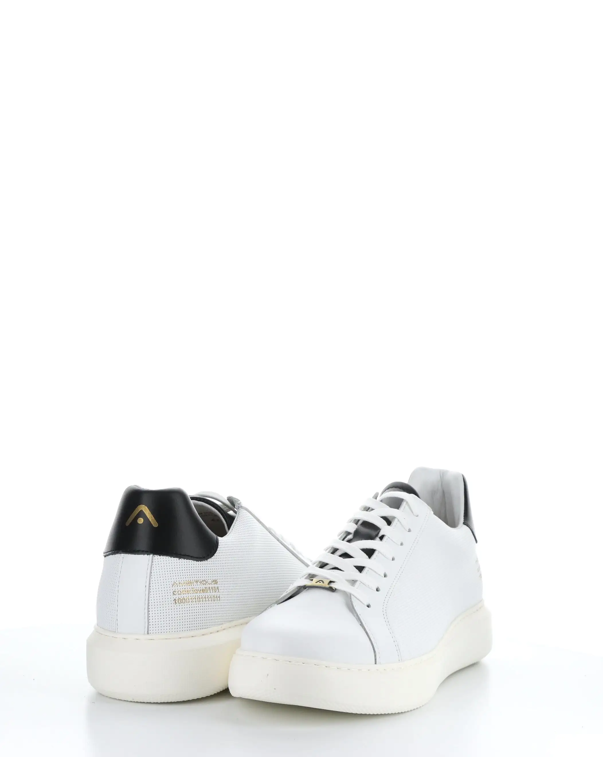 10634A WHITE/BLACK Lace-up Shoes