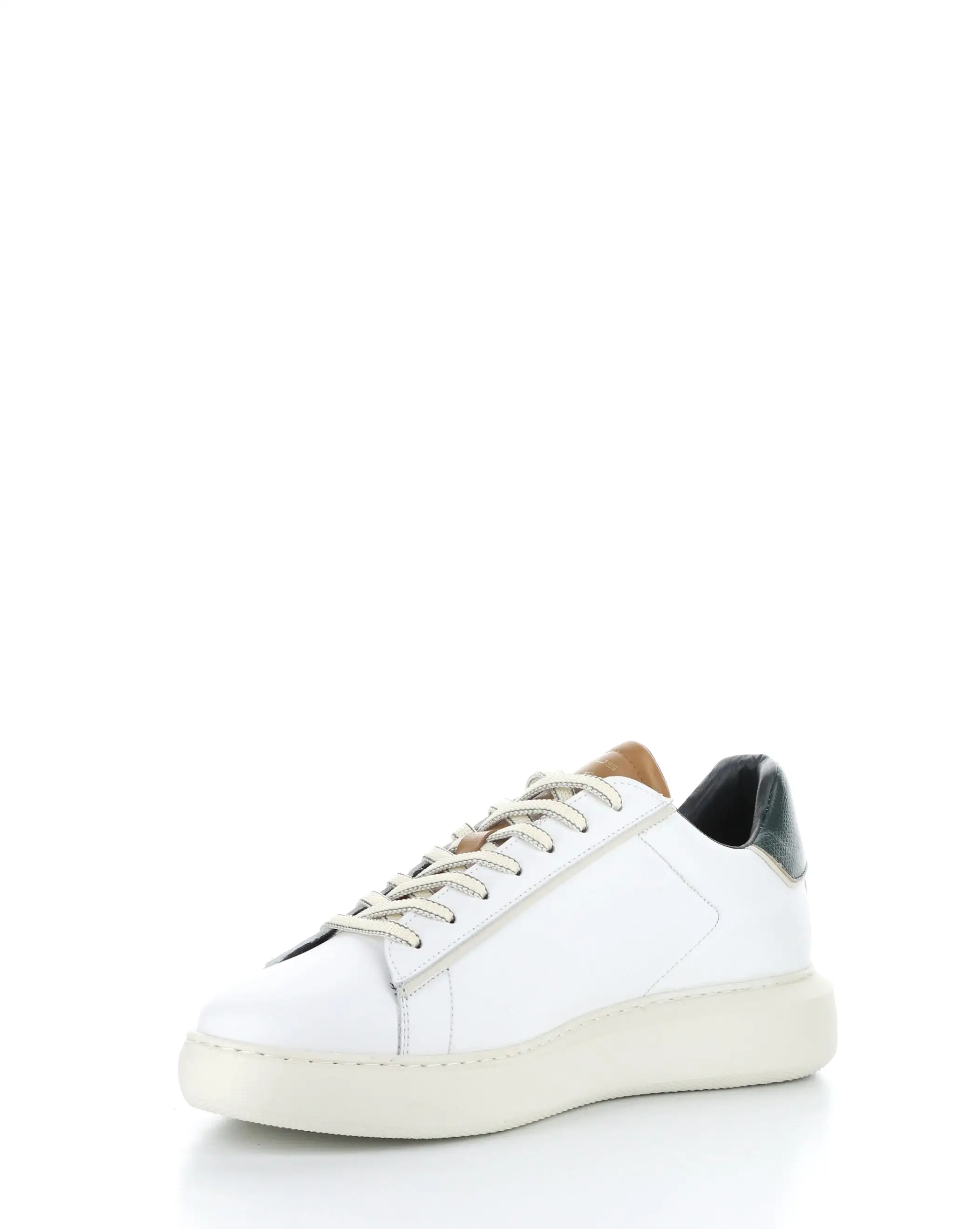 11677D WHITE/CAMEL/FOREST Lace-up Shoes