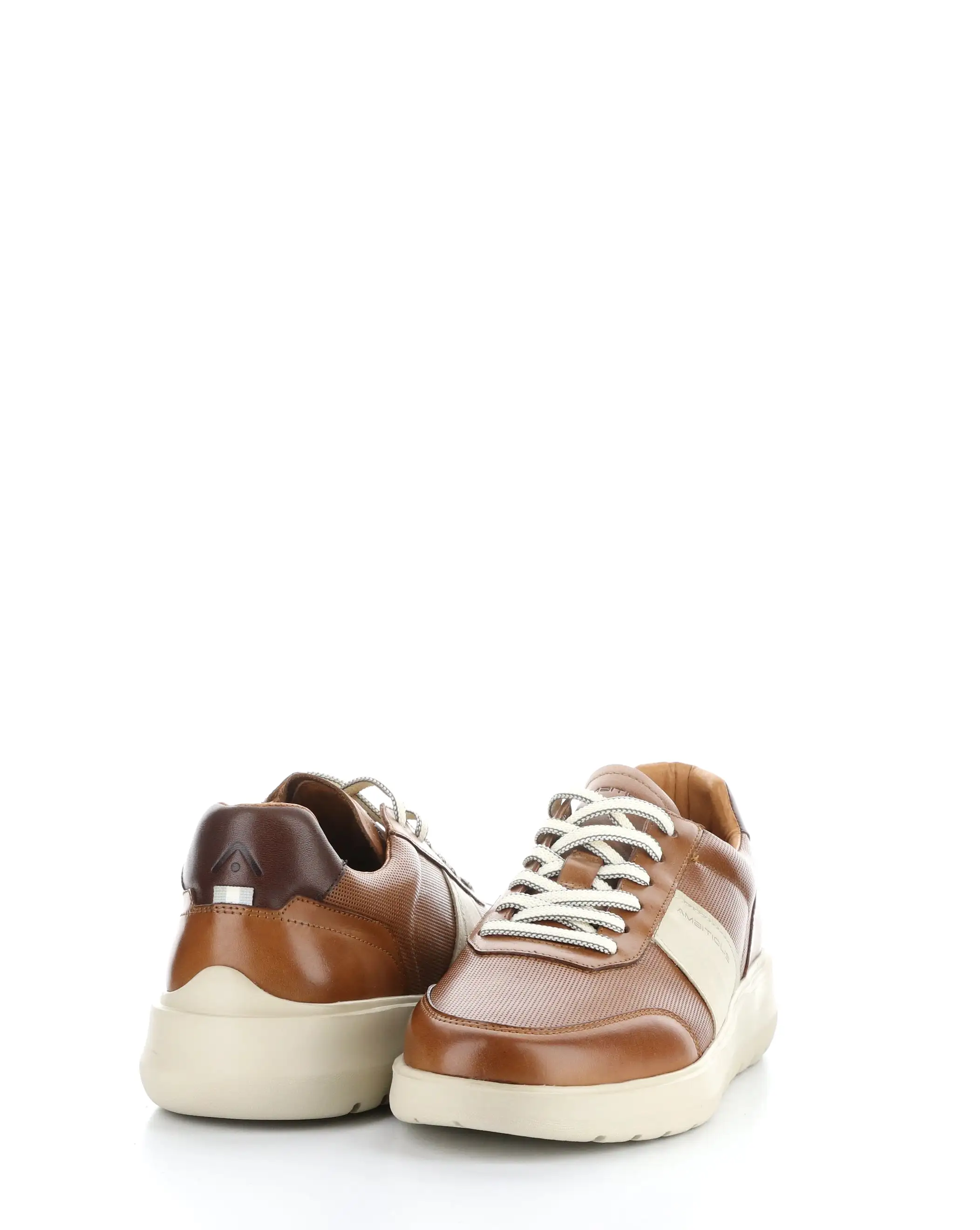 12863 COGNAC/BEIGE Lace-up Shoes