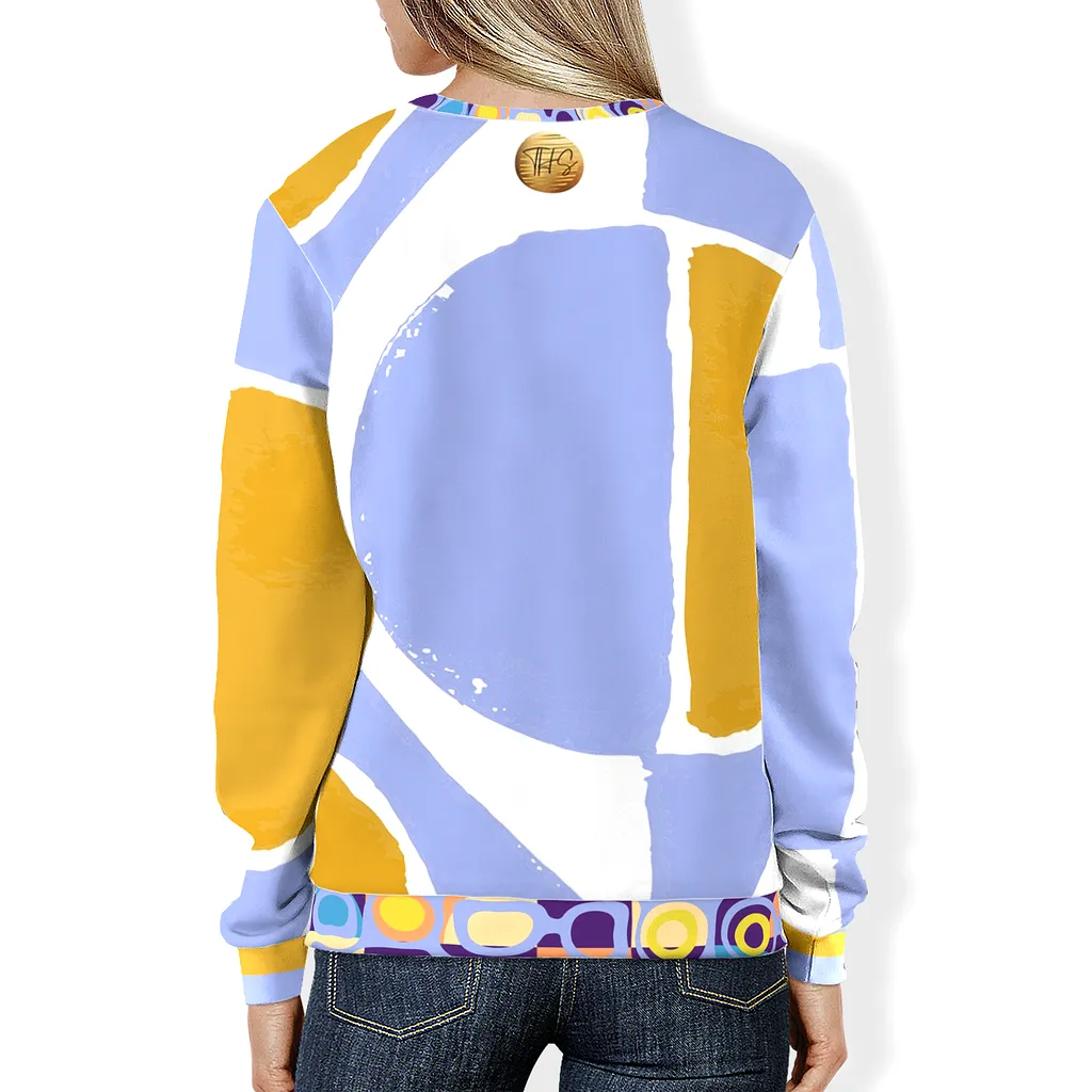 Abstract Blue Unisex Sweatshirt