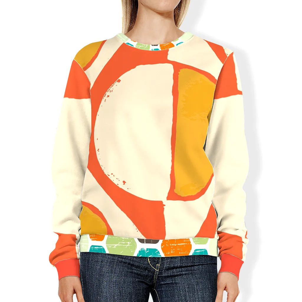 Abstract Orange Unisex Sweatshirt