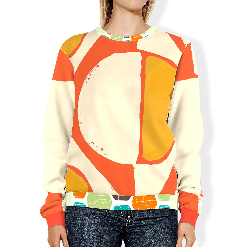 Abstract Orange Unisex Sweatshirt