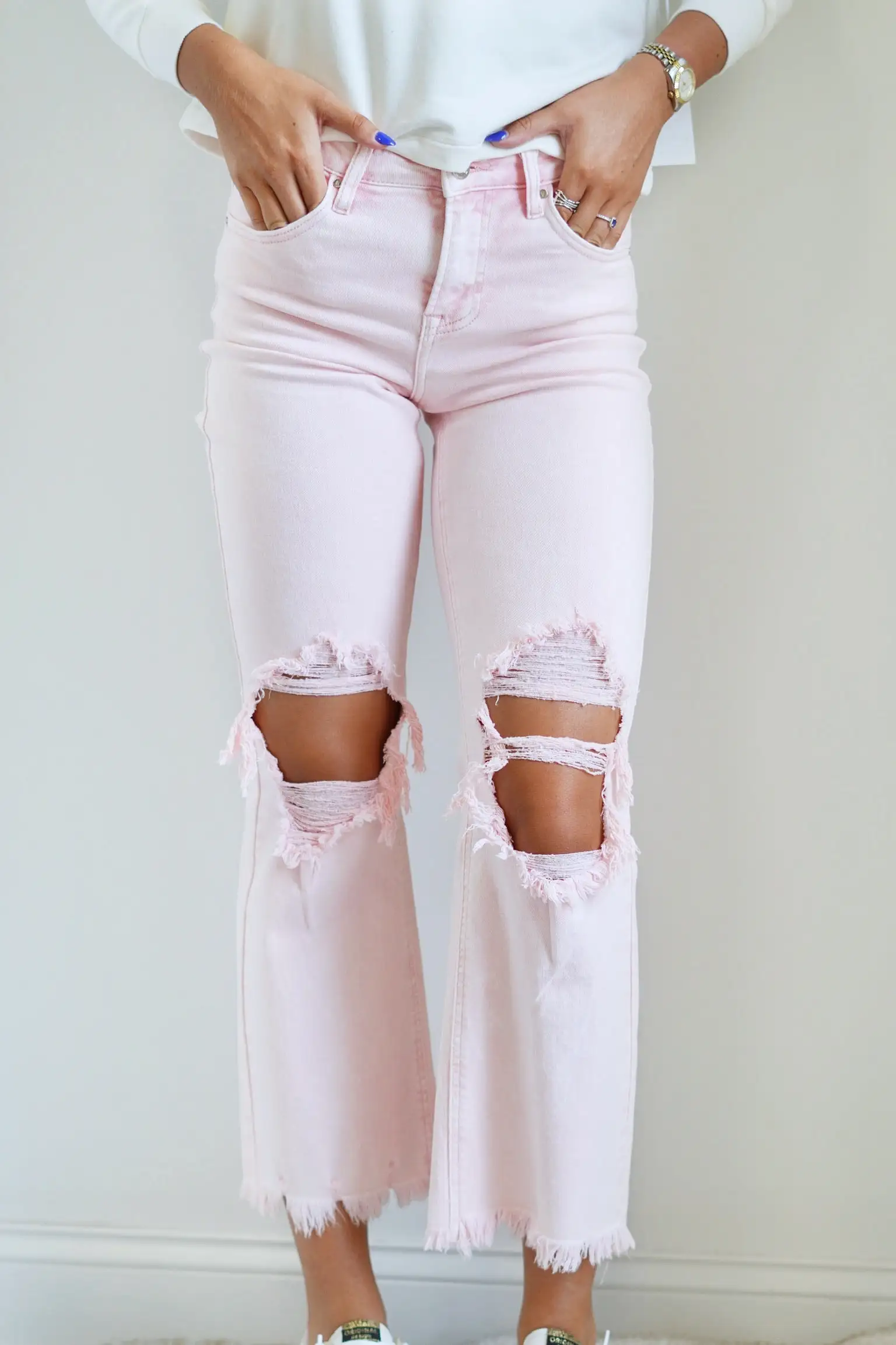 Allie High Rise Distressed Jeans