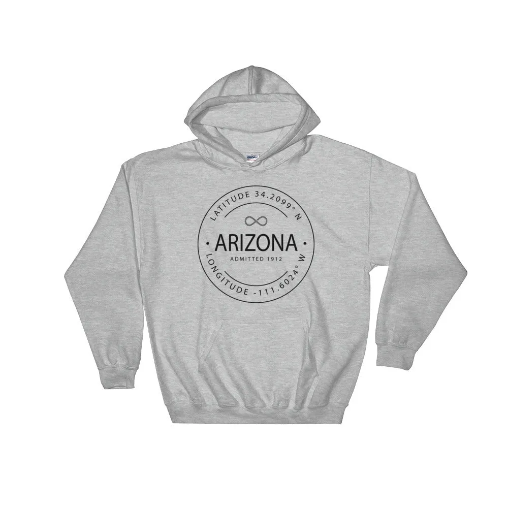 Arizona - Hooded Sweatshirt - Latitude & Longitude