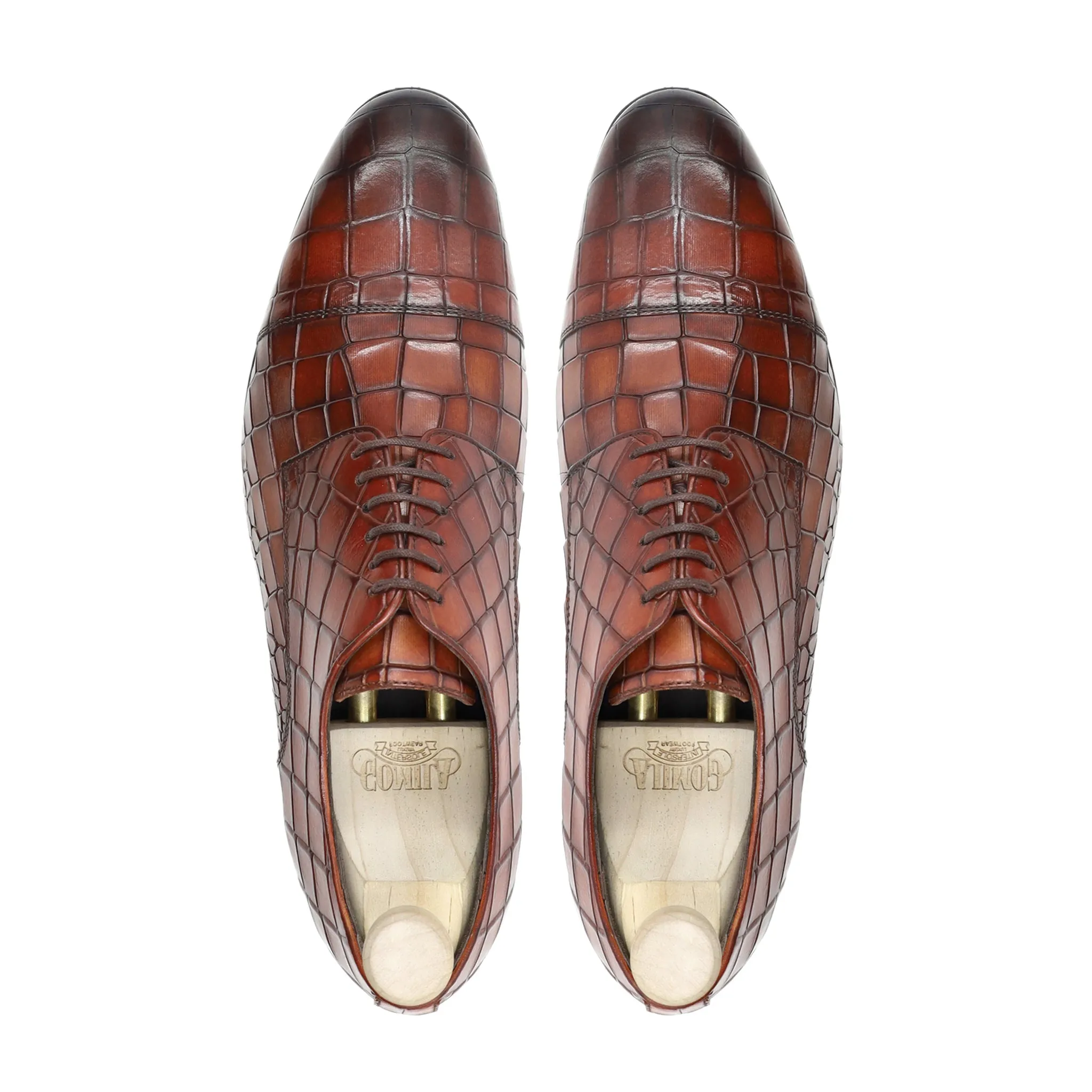 BALI - BURNISH OXBLOOD CROCODILE DERBY