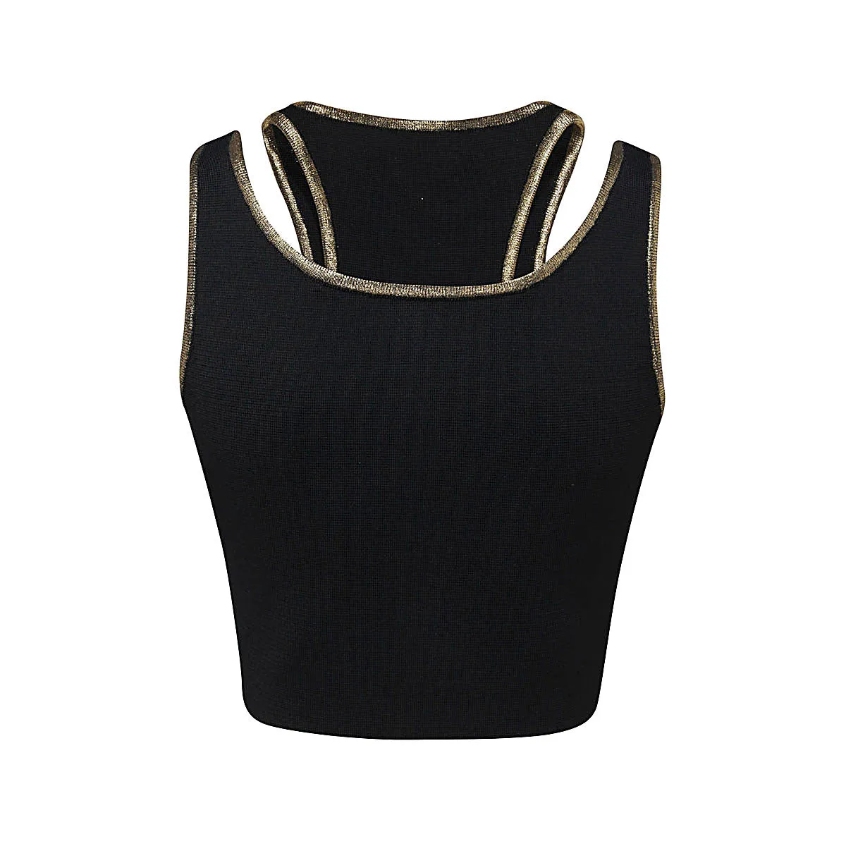 Balmain Sleeveless Cropped Knitted Top