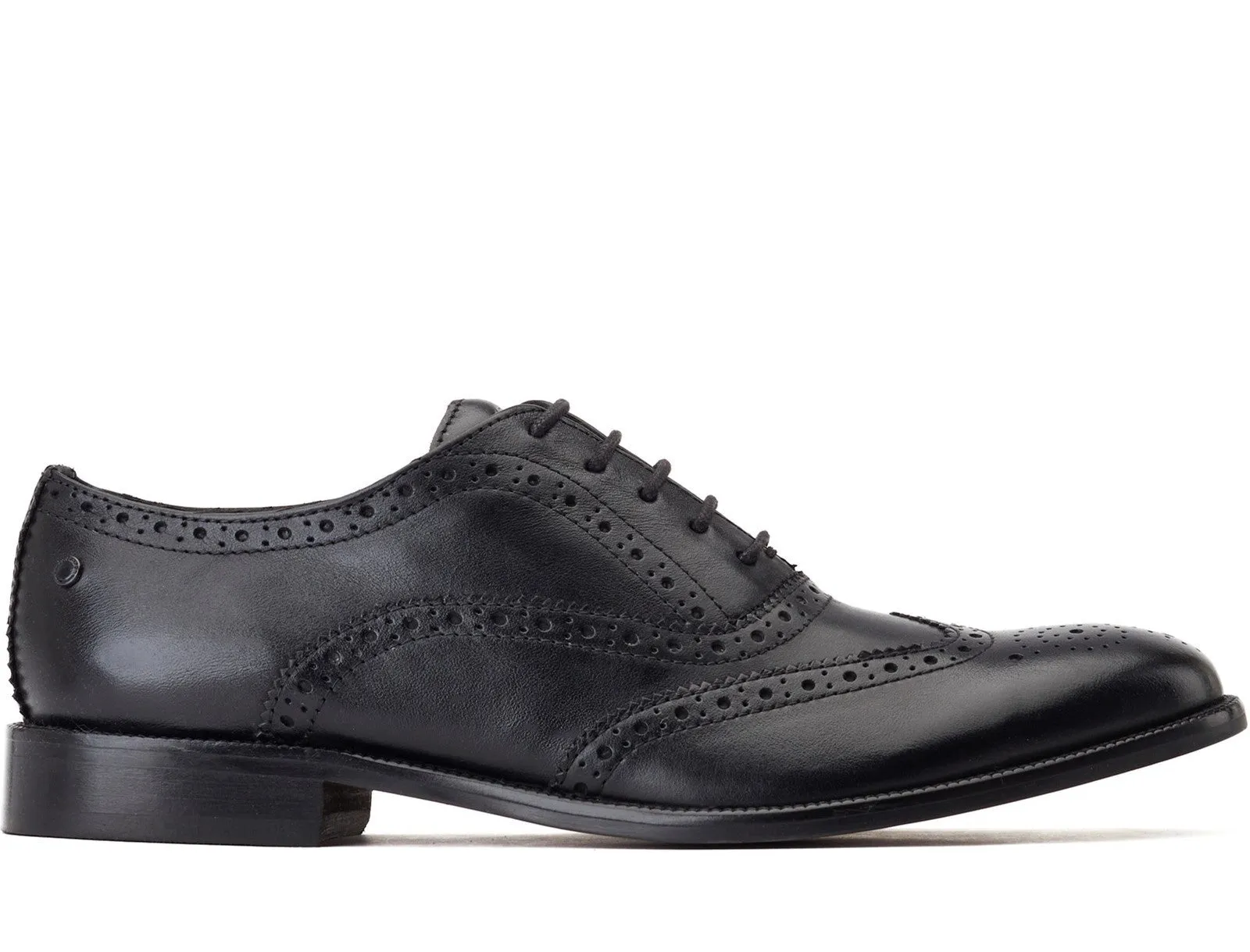 Base London Darcy Burnished Mens Brogue Detail Oxford Shoe