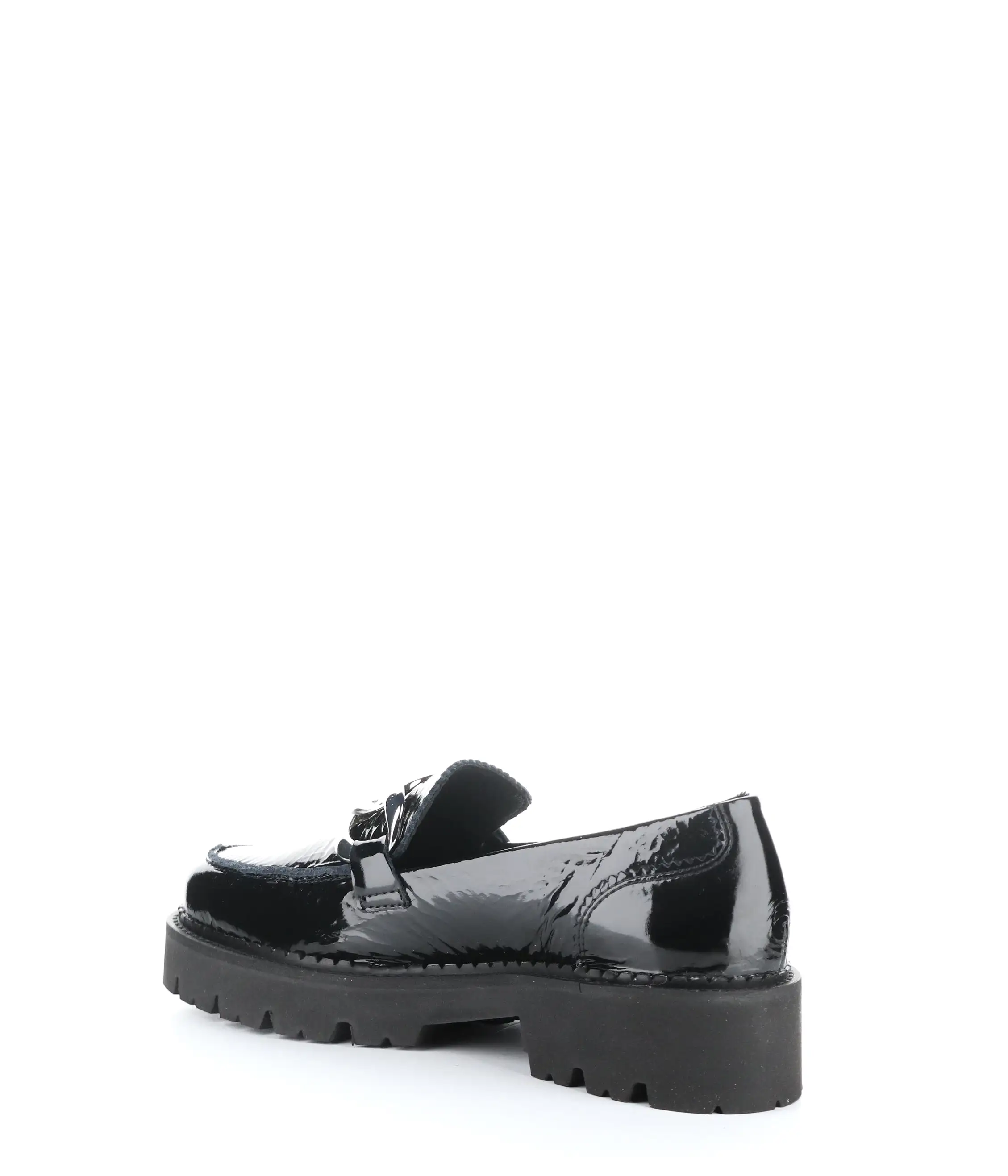 BASSE 002 Patent Black Slip-on Shoes