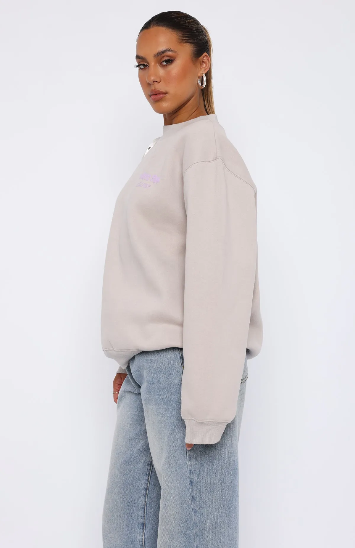 Be In The Moment Oversized Sweater Moon