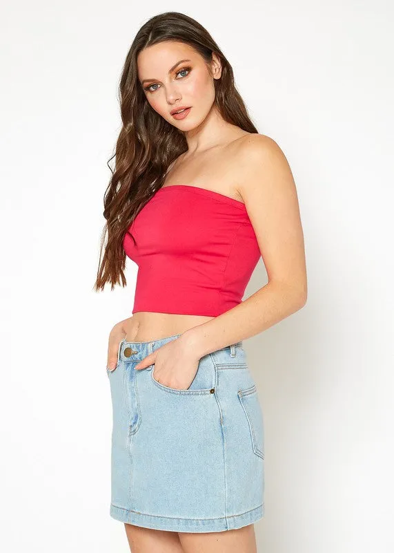 BELLATRIX Off Shoulder Cropped Tube Top