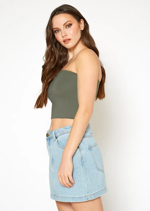 BELLATRIX Off Shoulder Cropped Tube Top