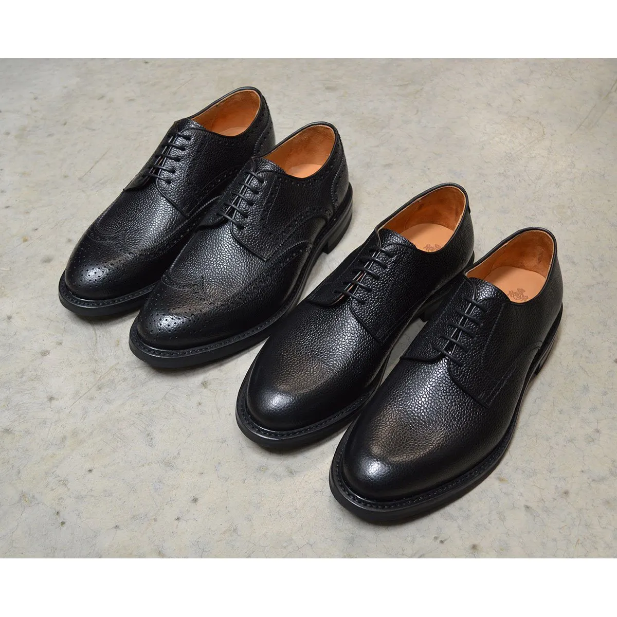 Berwick 1707 Country Grain Black Derby Shoe (4169)