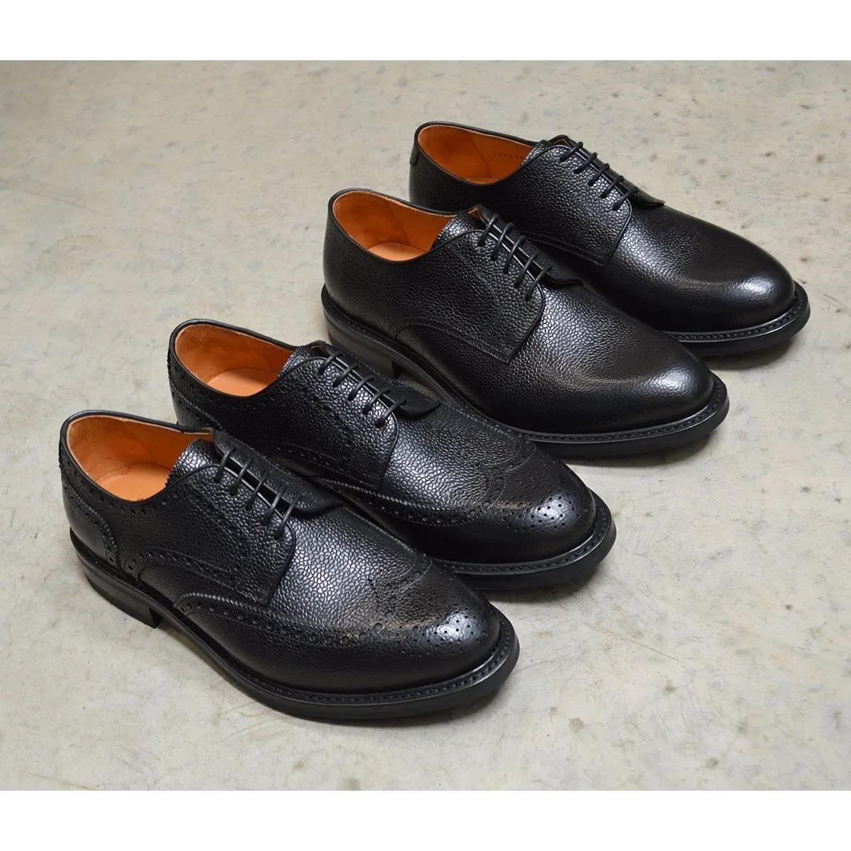 Berwick 1707 Country Grain Black Derby Shoe (4169)