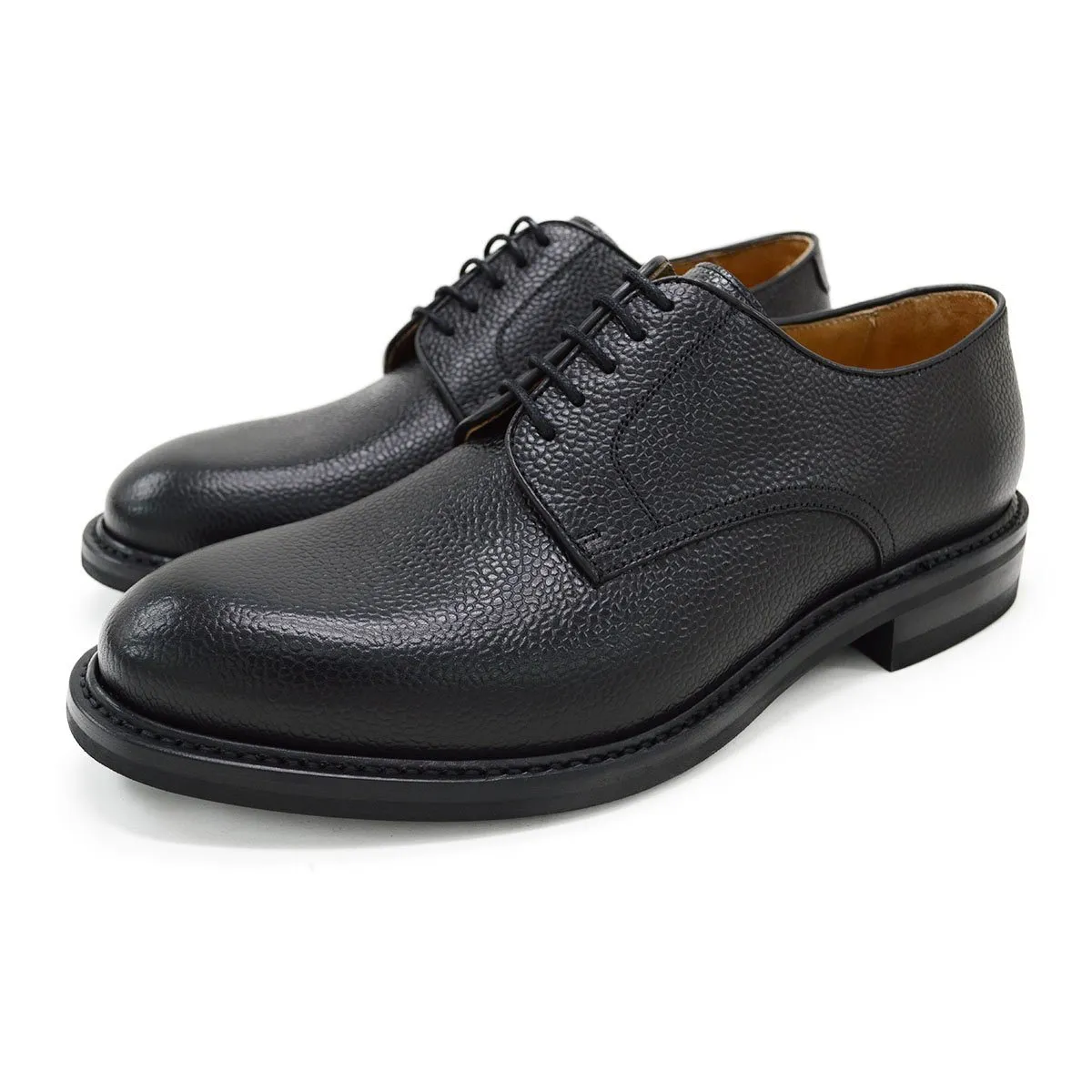 Berwick 1707 Country Grain Black Derby Shoe (4169)