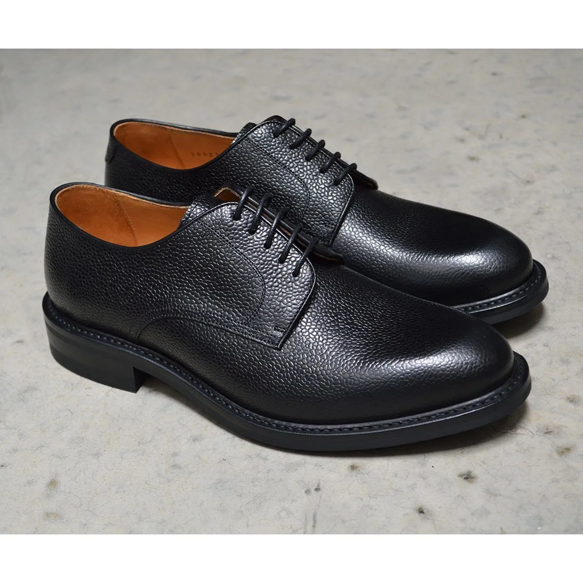 Berwick 1707 Country Grain Black Derby Shoe (4169)