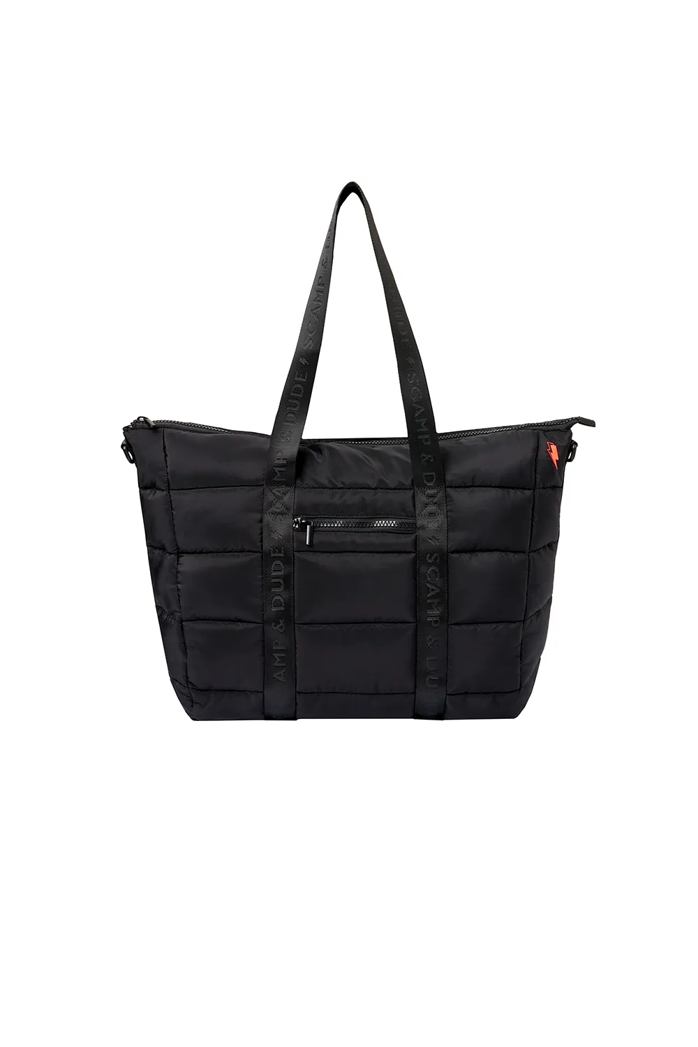 Black Large Puffer Tote Bag