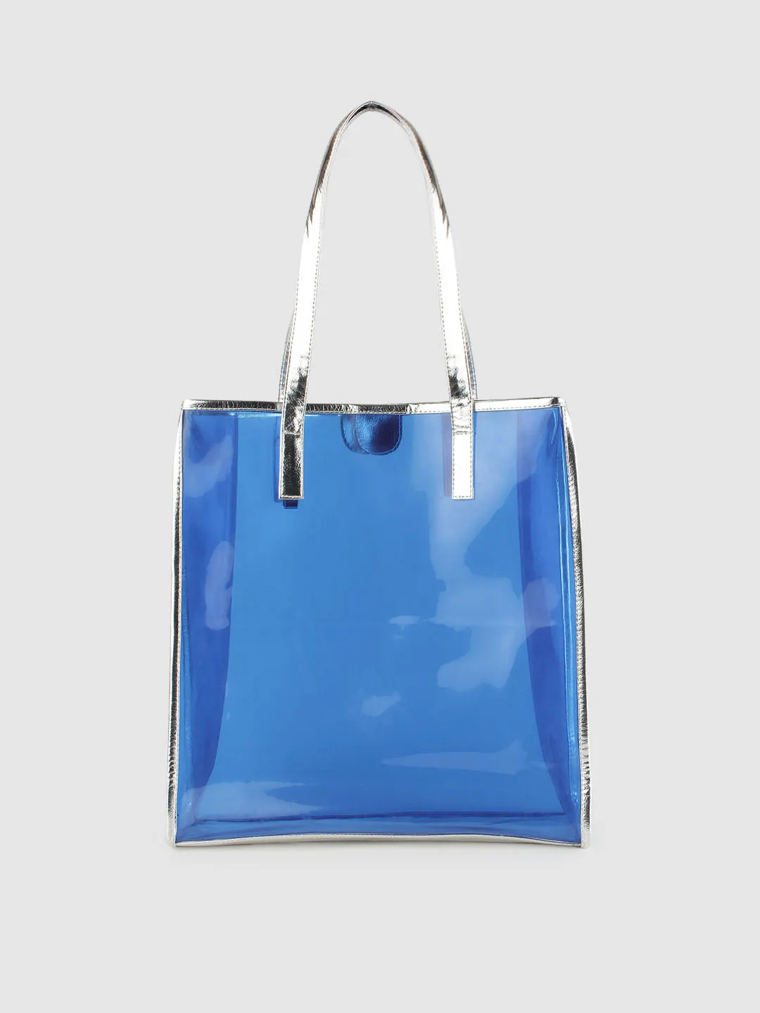 Blue See Through Tote Bag