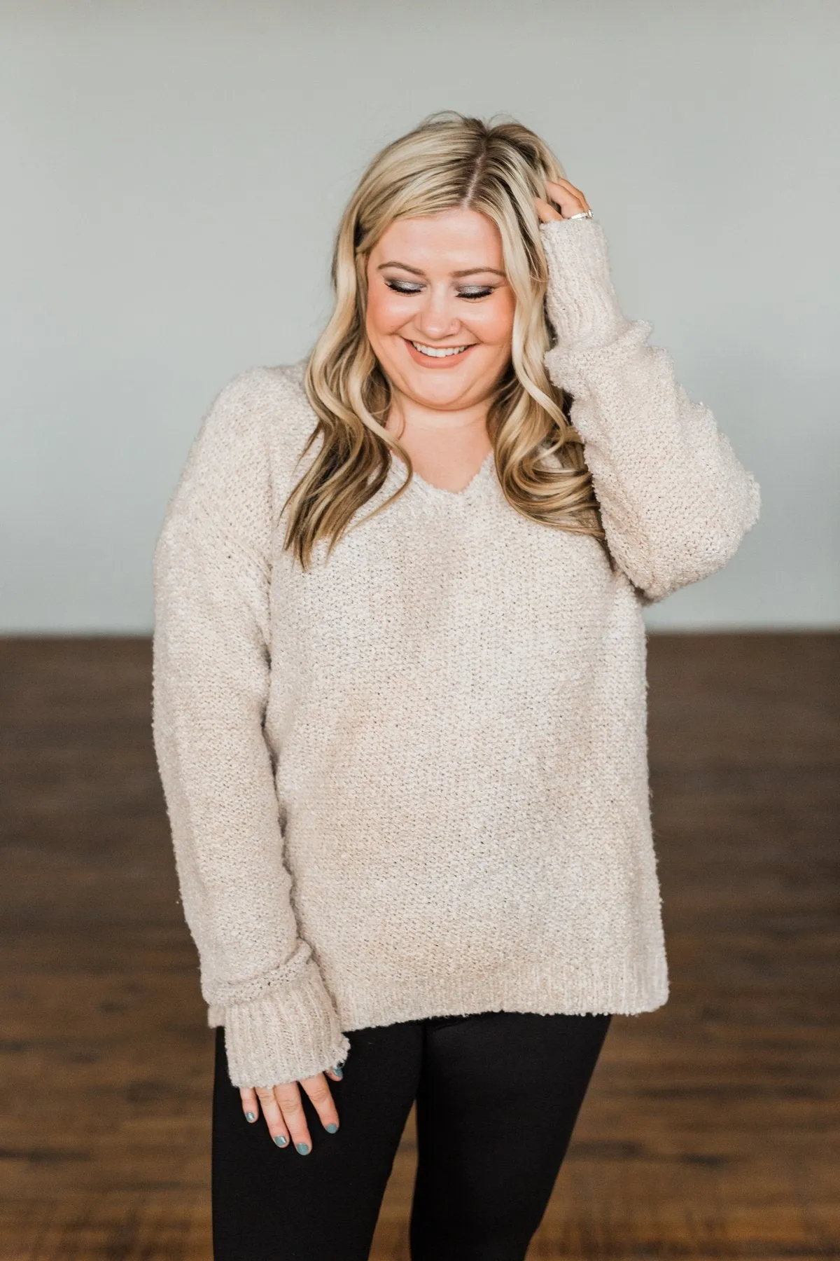 Boost Of Confidence Thick Knit Sweater- Oatmeal