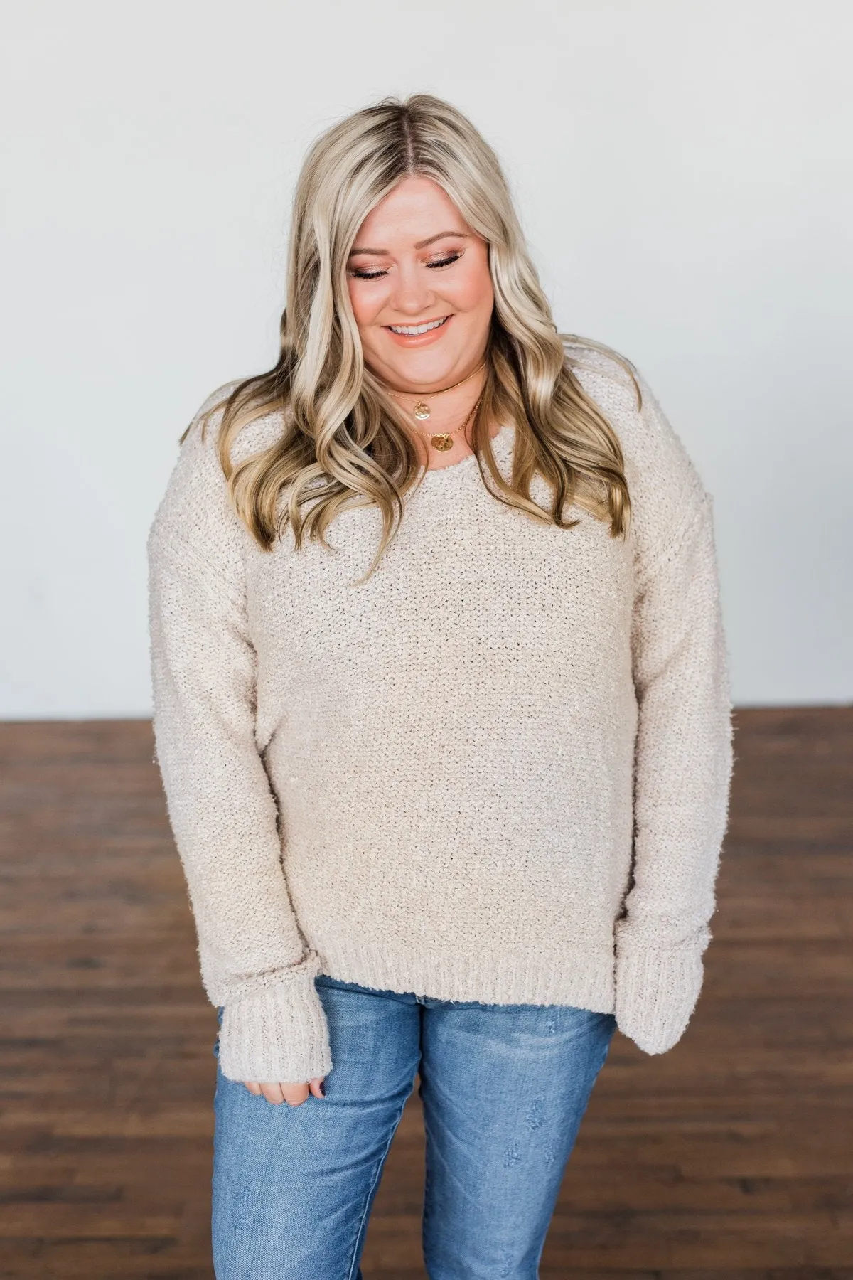 Boost Of Confidence Thick Knit Sweater- Oatmeal