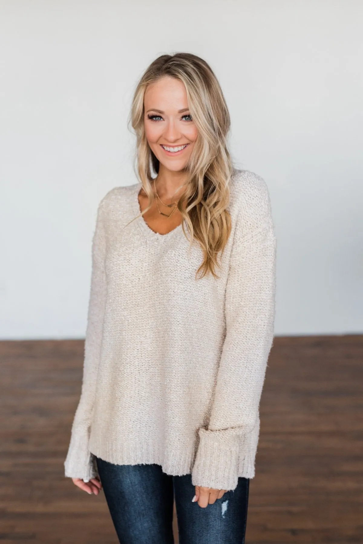 Boost Of Confidence Thick Knit Sweater- Oatmeal