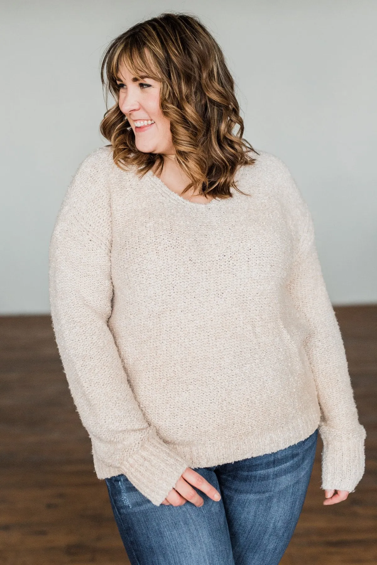 Boost Of Confidence Thick Knit Sweater- Oatmeal