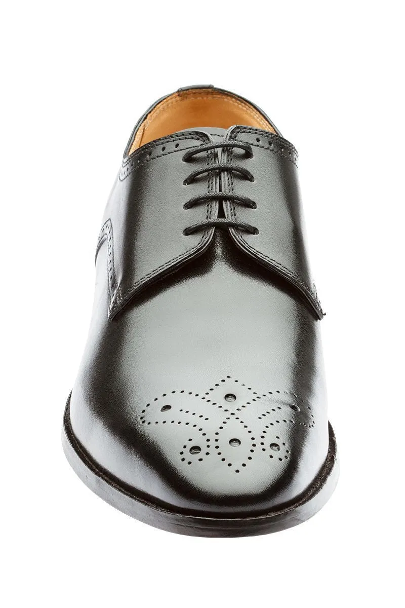 BROGUE DERBY WITH MEDALLION –BLACK