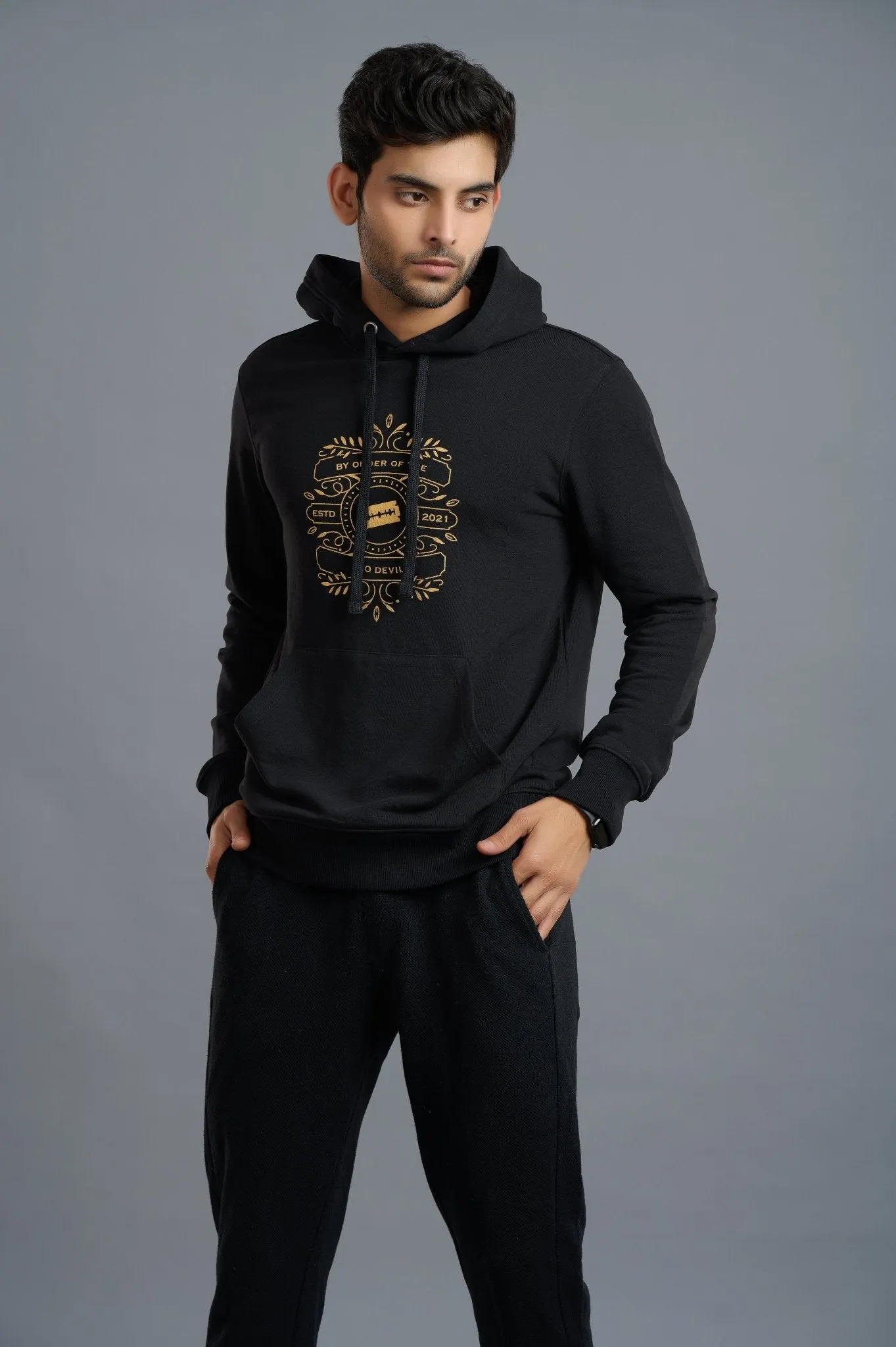 BY ORDER OF THE GO DEVIL Black Hoodie for Men