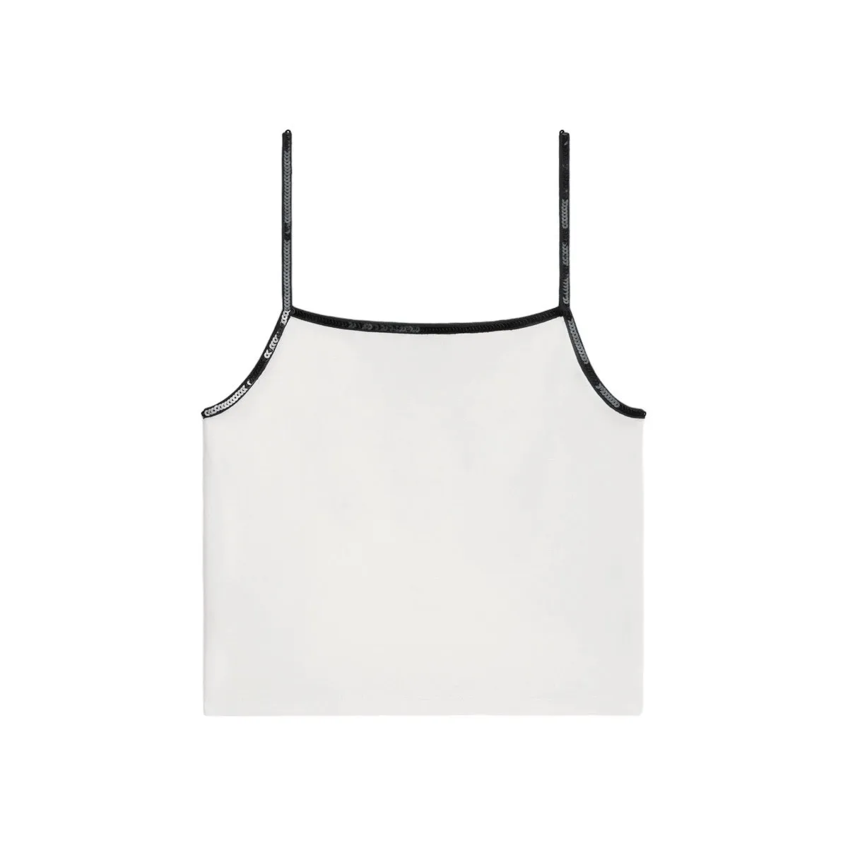 CELINE  |embroidered triomphe tank top in cotton jersey