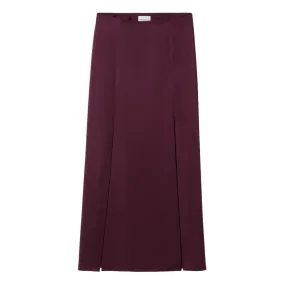 CLAUDIE PIERLOT High-Rise Open Slit Skirt - Red