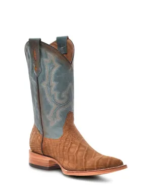 Corral Mens Saddle Blue Alligator Boots