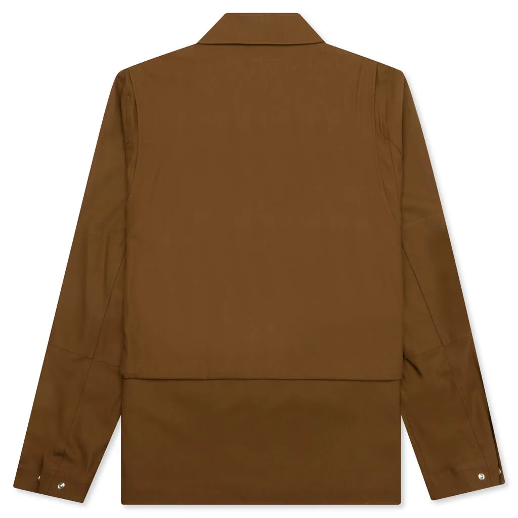 Cotton Twill Coach Jacket - Cigar