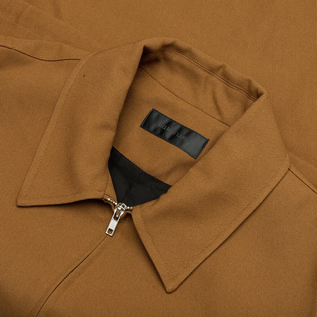 Cotton Twill Coach Jacket - Cigar