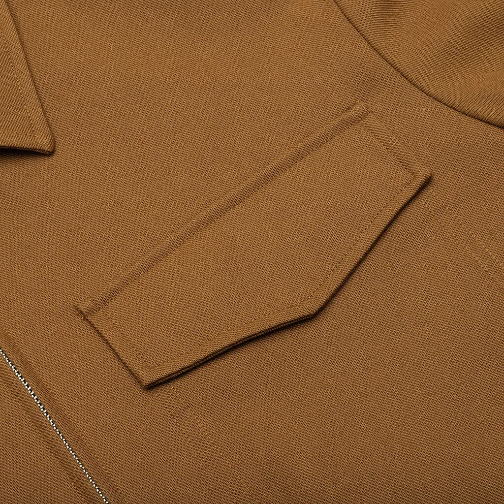 Cotton Twill Coach Jacket - Cigar