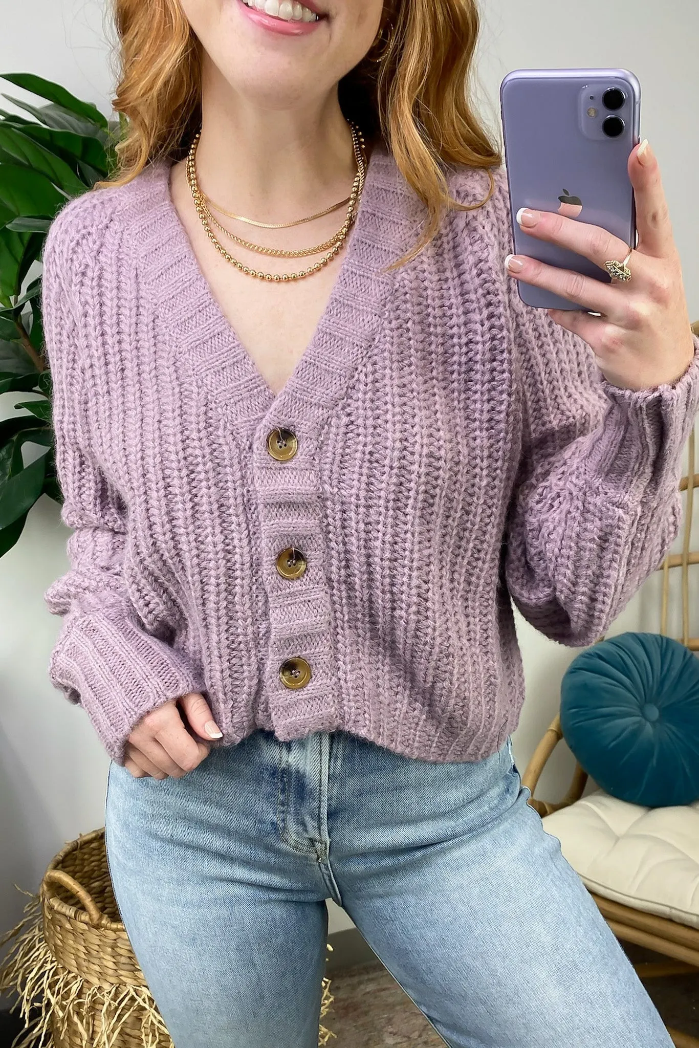 Cozy Addition Button Down Crop Cardigan - FINAL SALE