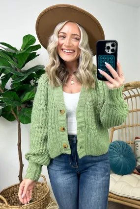 Cozy Addition Button Down Crop Cardigan - FINAL SALE