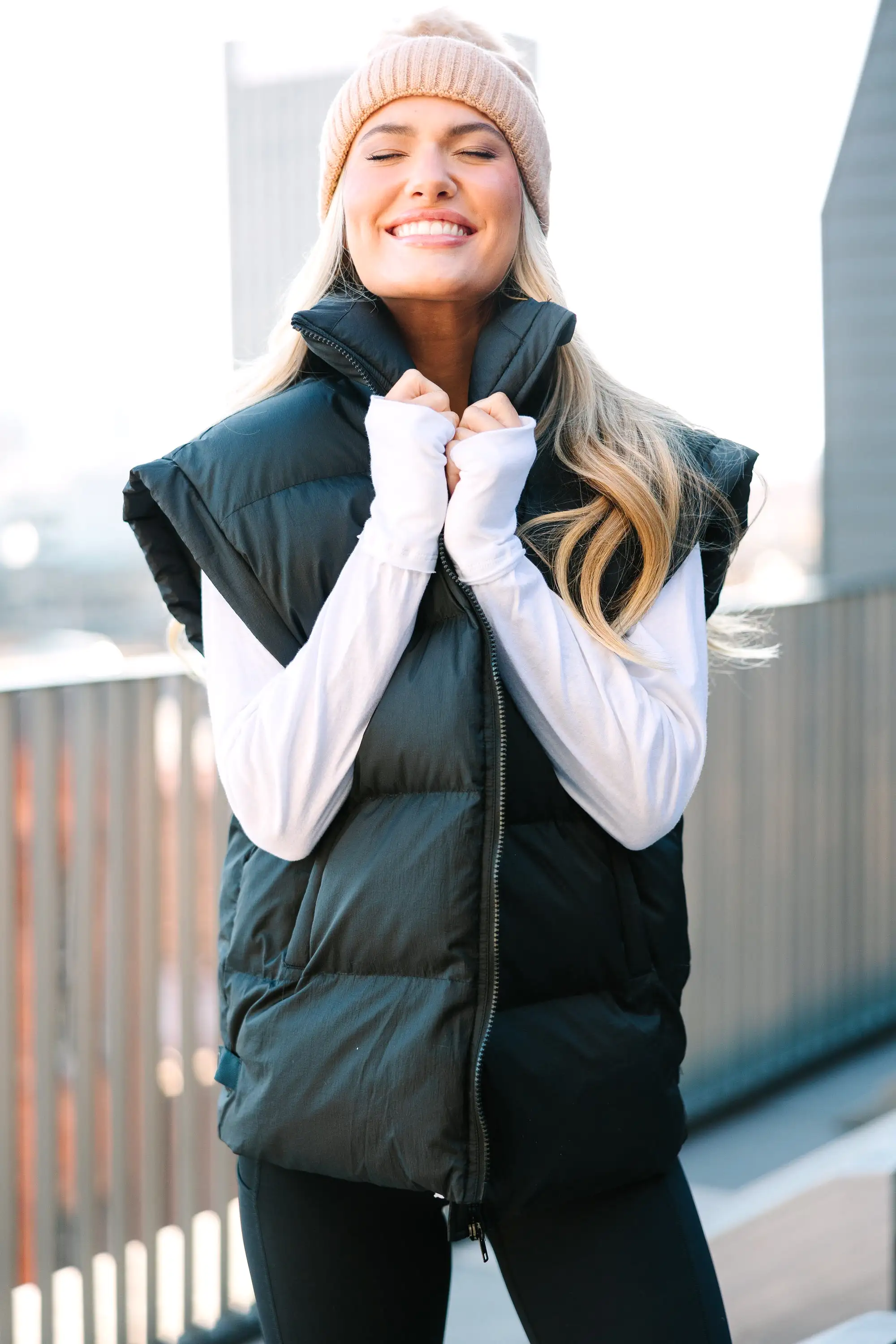 Crazy For You Black Puffer Vest