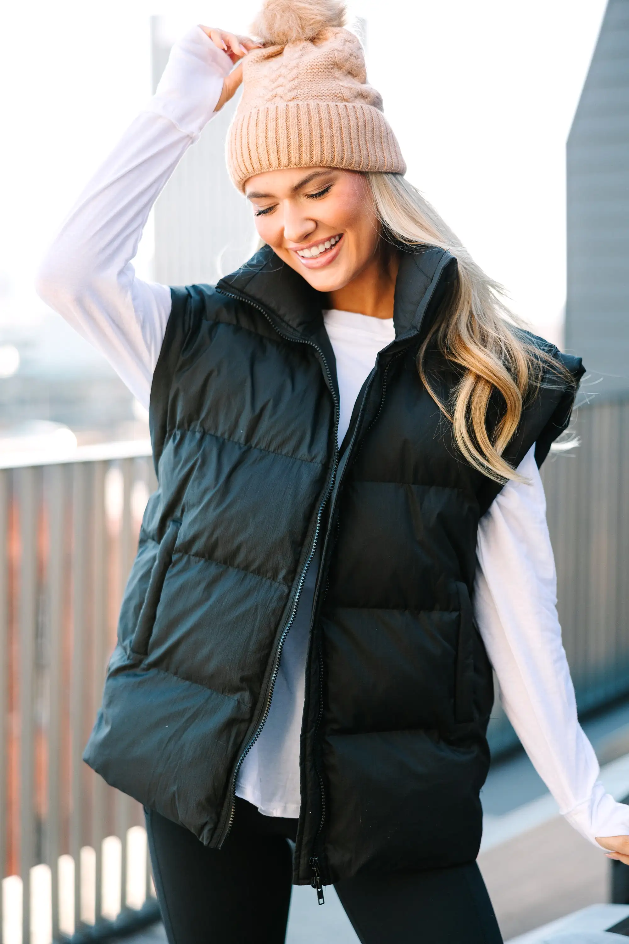 Crazy For You Black Puffer Vest