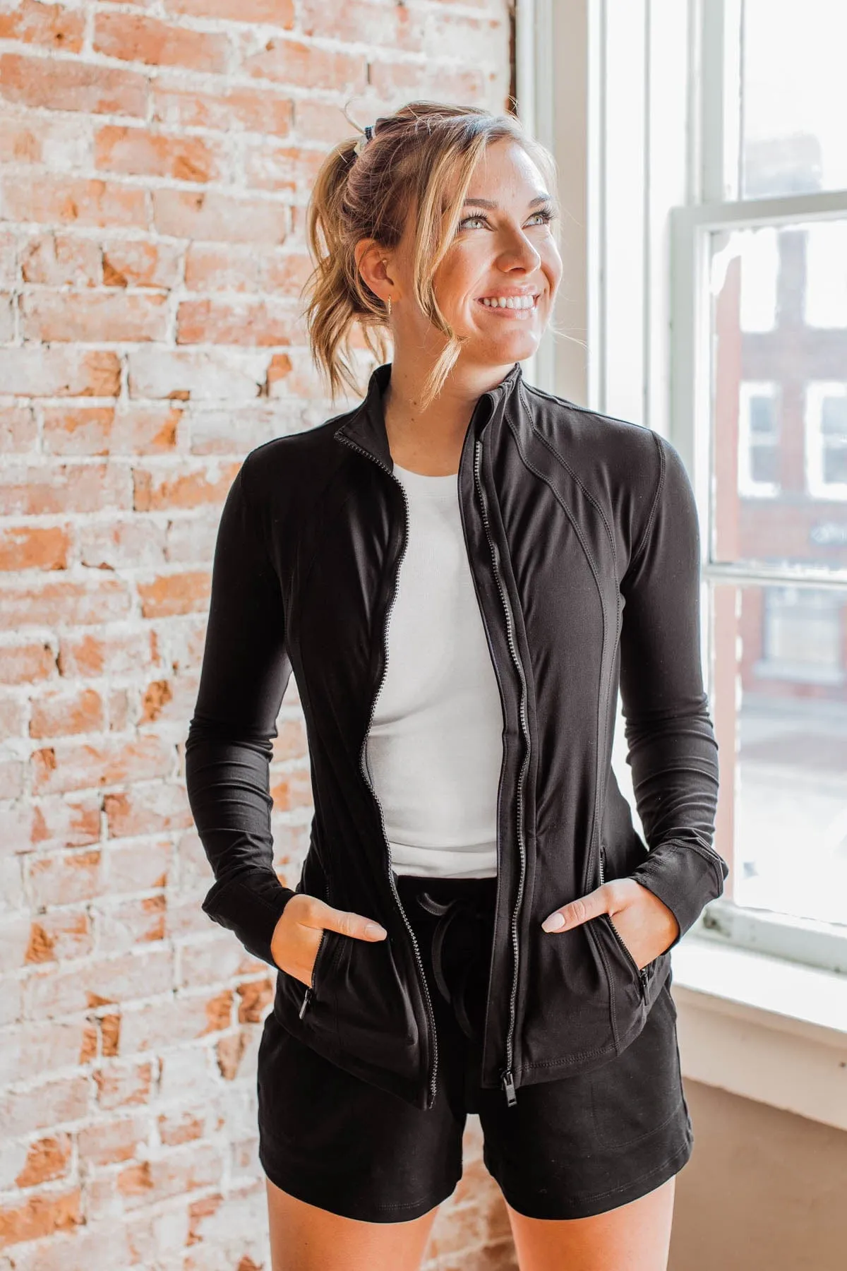 Daily Walks Athleisure Jacket- Black