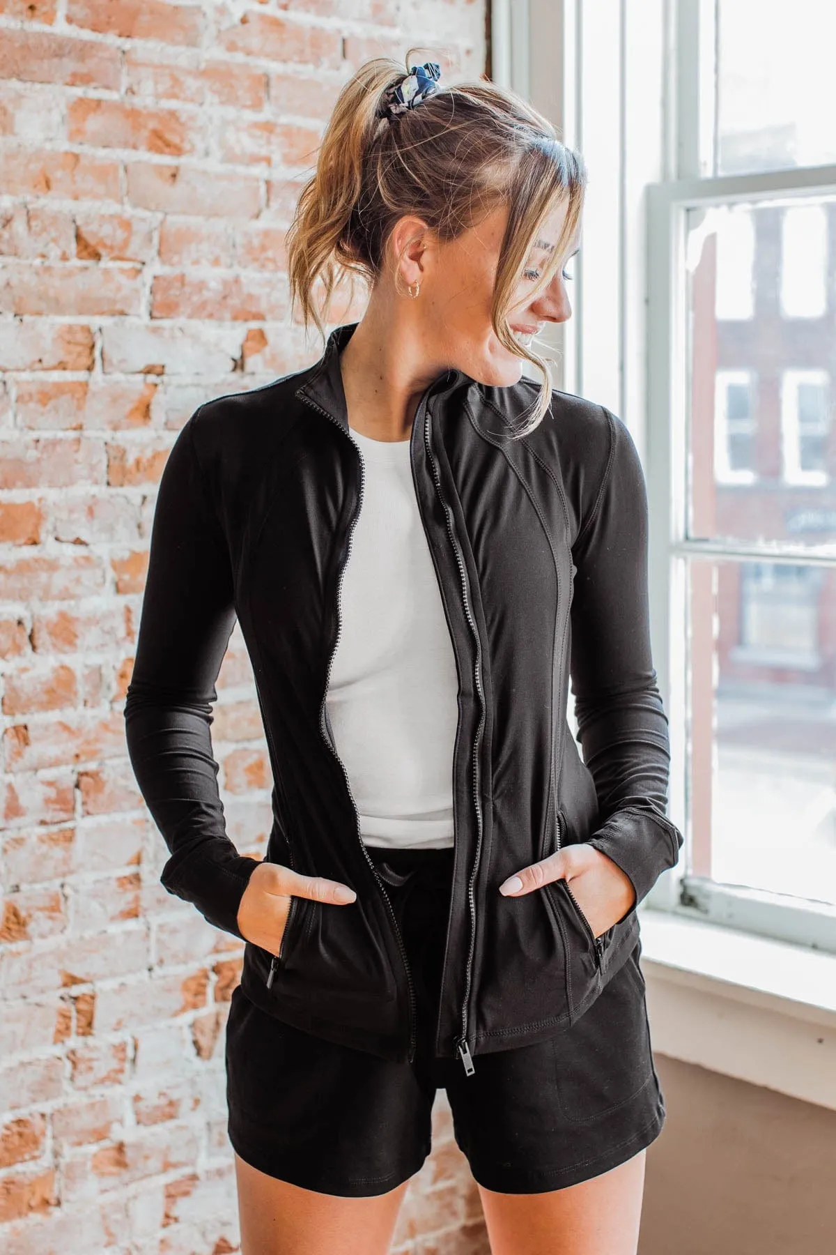 Daily Walks Athleisure Jacket- Black