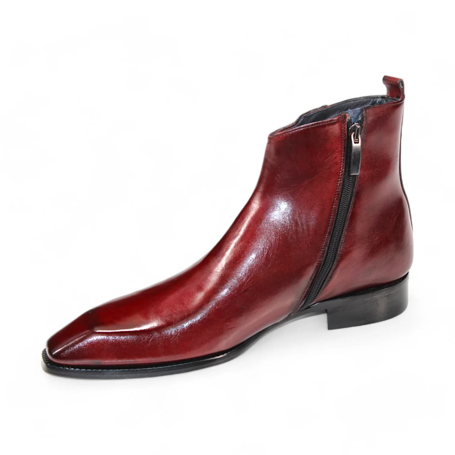 Duca Romano Men's Shoes Cordovan Calf-Skin Leather Boots (D1128)