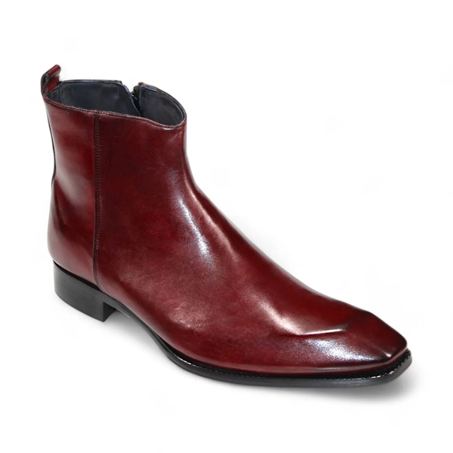 Duca Romano Men's Shoes Cordovan Calf-Skin Leather Boots (D1128)