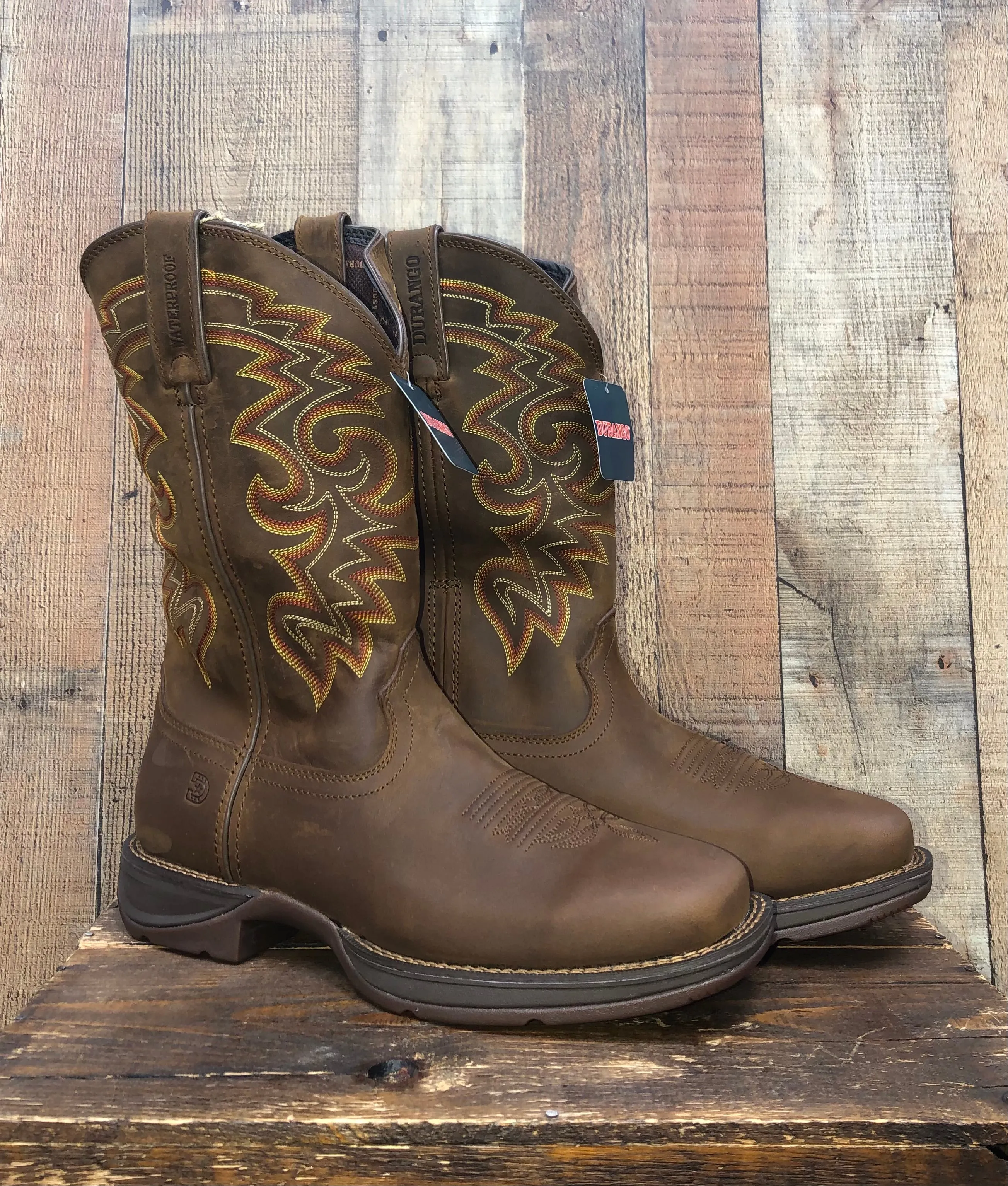 Durango Rebel Waterproof Western Boots - Russet