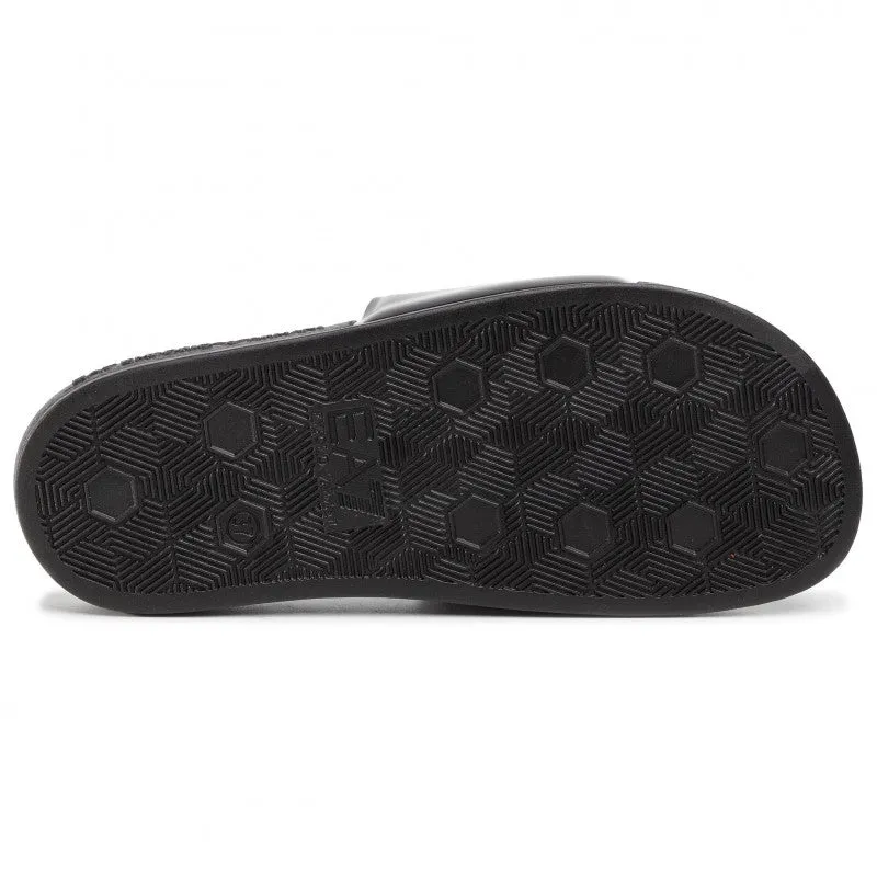 EA7 Shiney Black & Gold Slippers