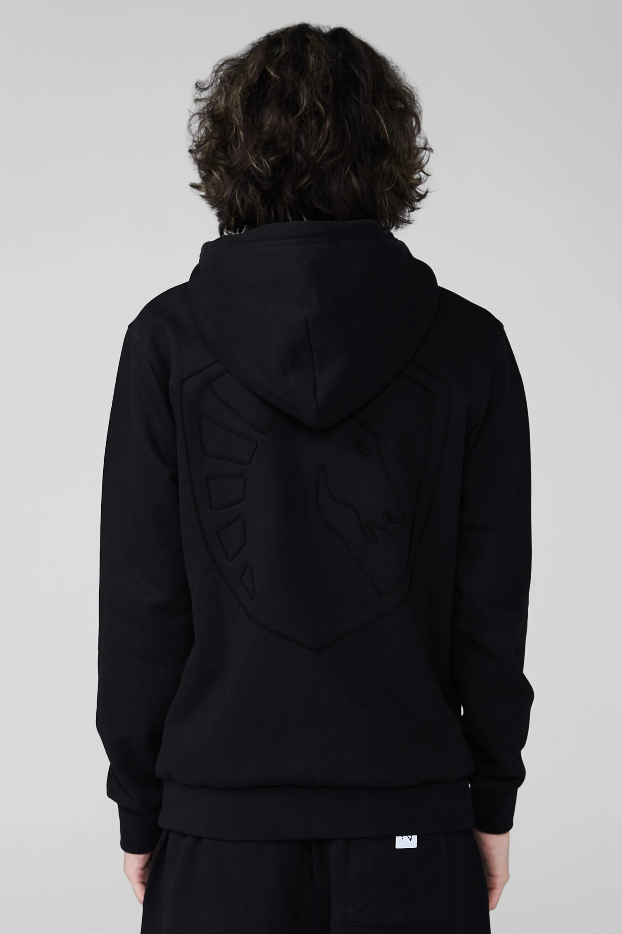 EMBROIDERED LOGO ZIP HOODIE