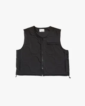 EPTM GRIDDY PUFFER VEST-BLACK