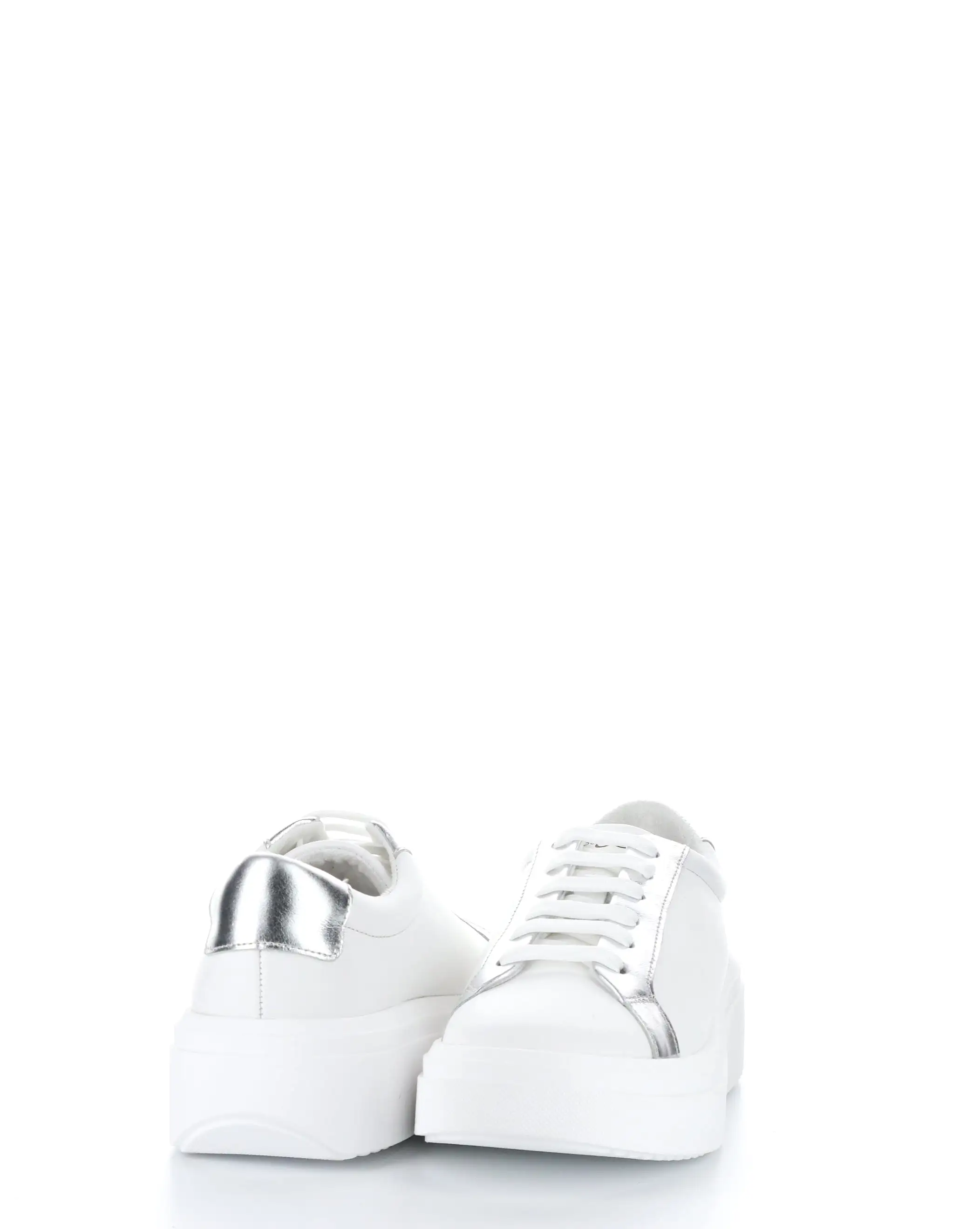 FUZI WHITE/SILVER Lace-up Shoes