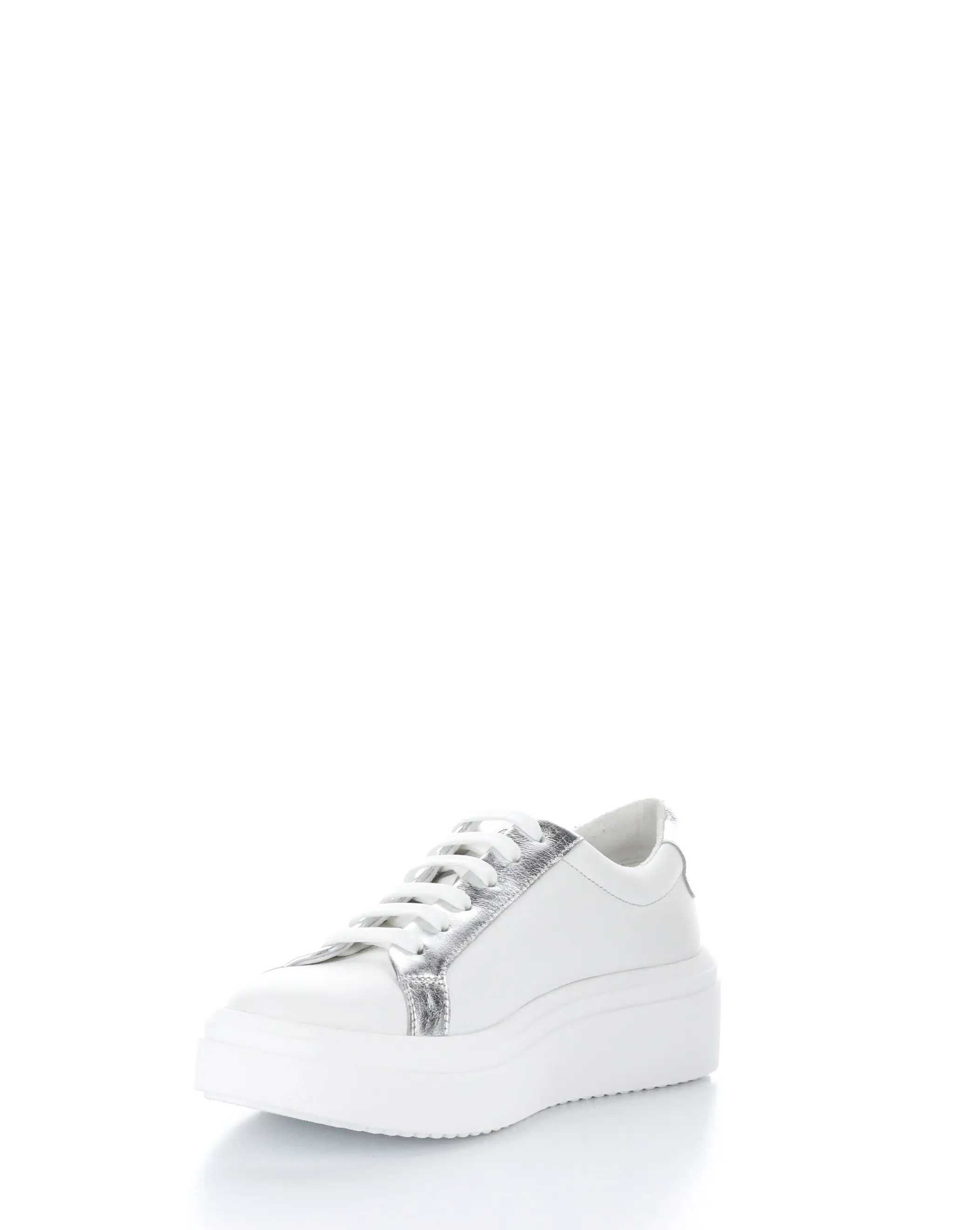 FUZI WHITE/SILVER Lace-up Shoes