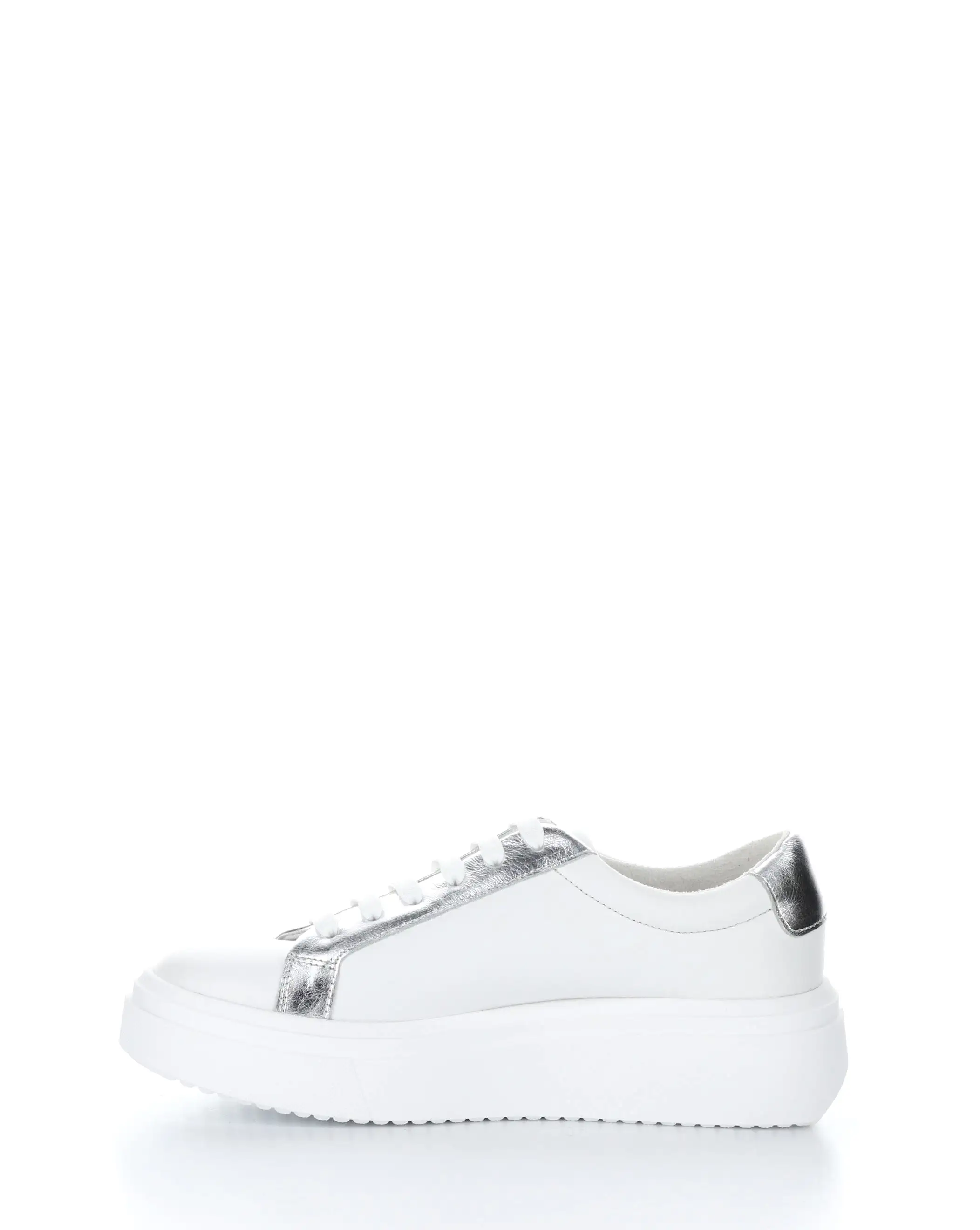 FUZI WHITE/SILVER Lace-up Shoes