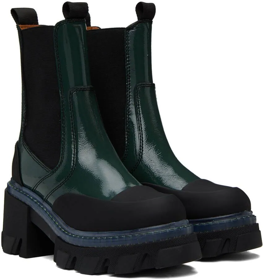 GANNI Green Cleated Boots