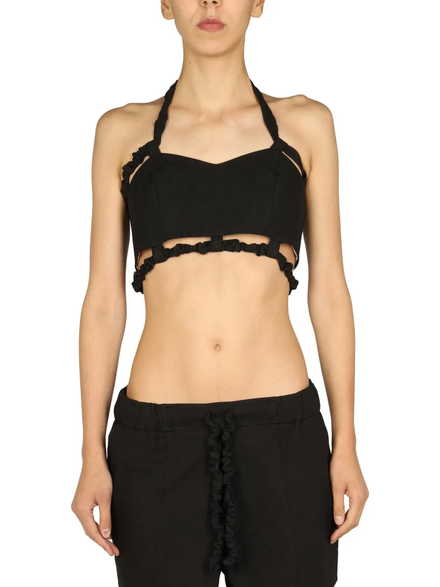 Ganni Halterneck Cropped Top